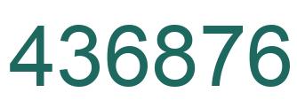 Number 436876 green image