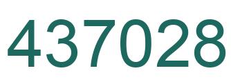 Number 437028 green image