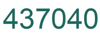 Number 437040 green image
