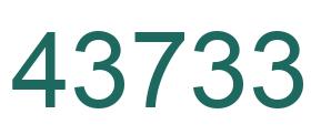 Number 43733 green image