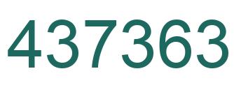 Number 437363 green image