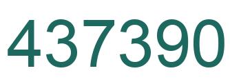 Number 437390 green image