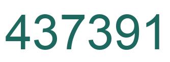 Number 437391 green image