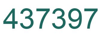 Number 437397 green image