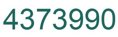 Number 4373990 green image