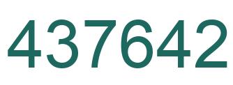 Number 437642 green image