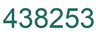 Number 438253 green image