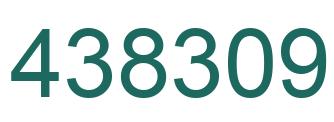Number 438309 green image