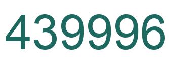 Number 439996 green image