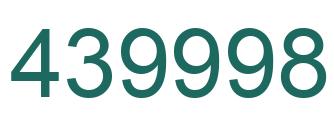 Number 439998 green image