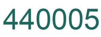 Number 440005 green image