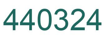 Number 440324 green image