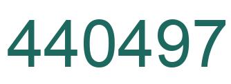 Number 440497 green image