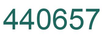 Number 440657 green image