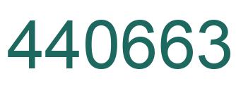 Number 440663 green image