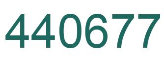 Number 440677 green image