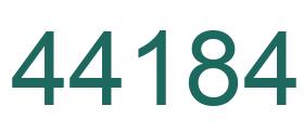 Número 44184 imagen verde