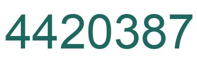Number 4420387 green image