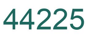 Number 44225 green image