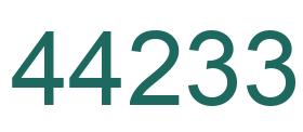 Number 44233 green image