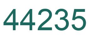 Number 44235 green image