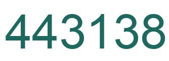 Number 443138 green image