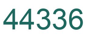 Number 44336 green image