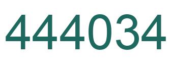 Number 444034 green image