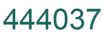 Number 444037 green image