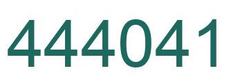 Number 444041 green image
