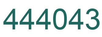 Number 444043 green image