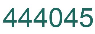 Number 444045 green image