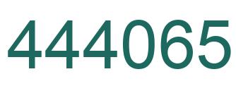 Number 444065 green image