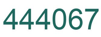 Number 444067 green image