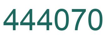 Number 444070 green image