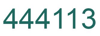 Number 444113 green image