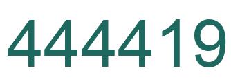 Number 444419 green image