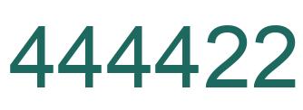 Number 444422 green image