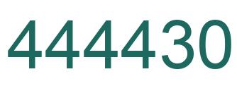 Number 444430 green image