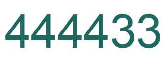 Number 444433 green image
