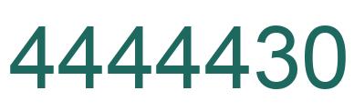 Number 4444430 green image