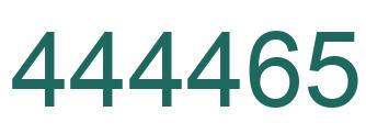 Number 444465 green image