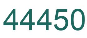 Number 44450 green image
