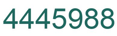 Number 4445988 green image