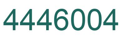 Number 4446004 green image