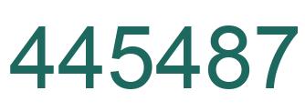 Number 445487 green image