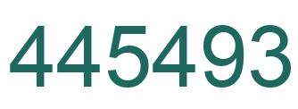 Number 445493 green image