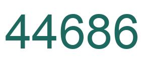 Number 44686 green image