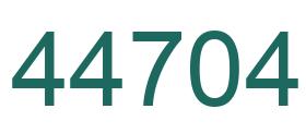 Number 44704 green image