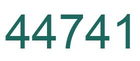 Number 44741 green image